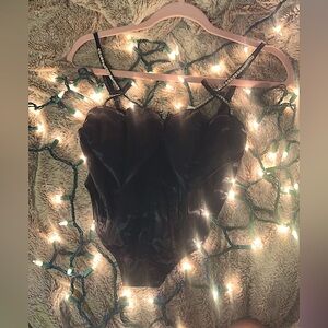 Dolls Kill x Hot & Delicious QUEEN OF HEARTS RHINESTONE CORSET TOP Size Medium